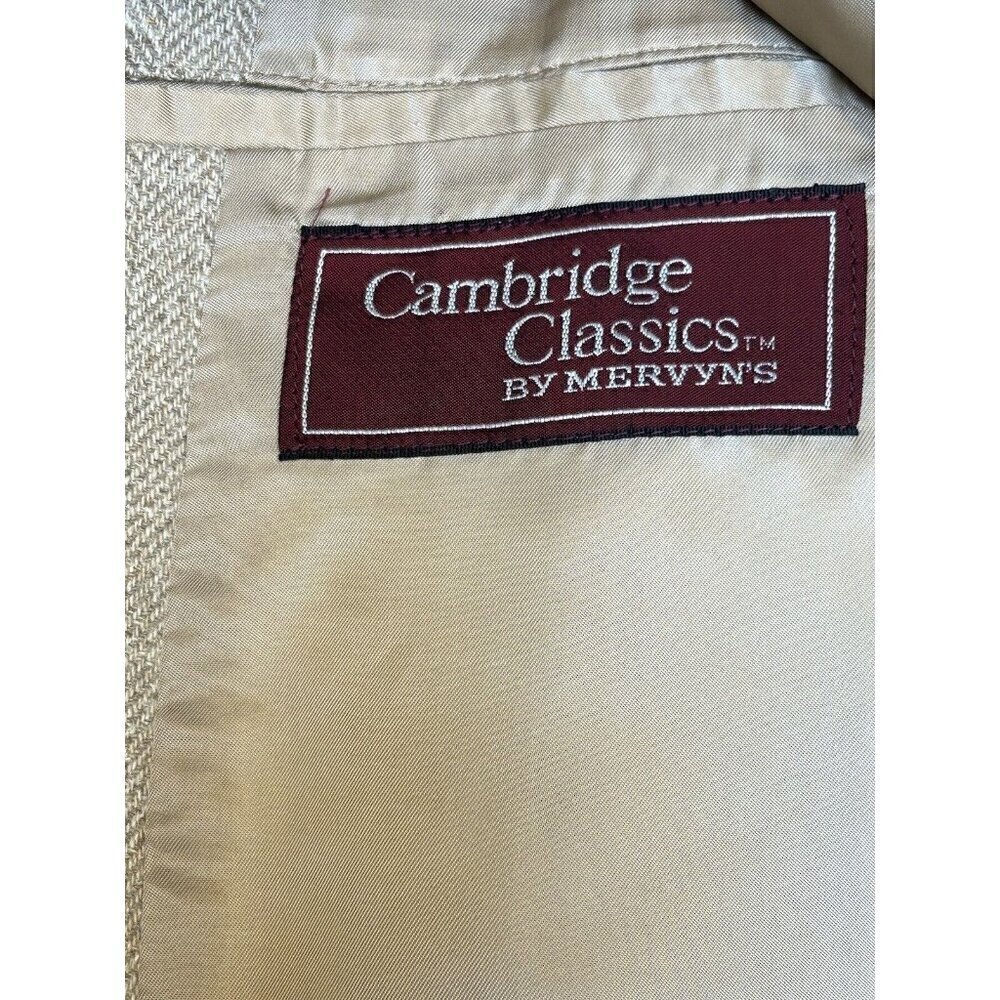 Vintage Linen Silk Blazer Mens 42 Cambridge Classics Mervyns Jacket Sport Coat - Picture 5 of 15